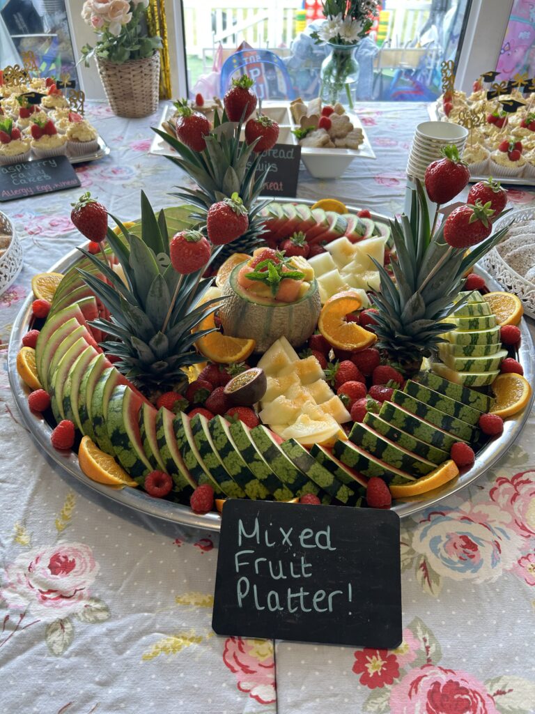Fresh fruit prepared for the nursery