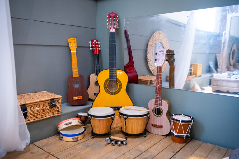Musical instruments in the Hedgehogs room