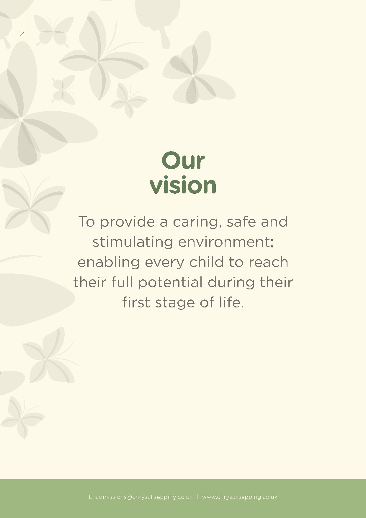 Chrysalis Epping prospectus, page 2 of 26