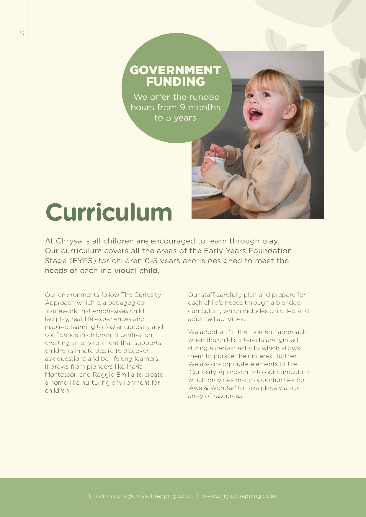Chrysalis Epping prospectus, page 6 of 26