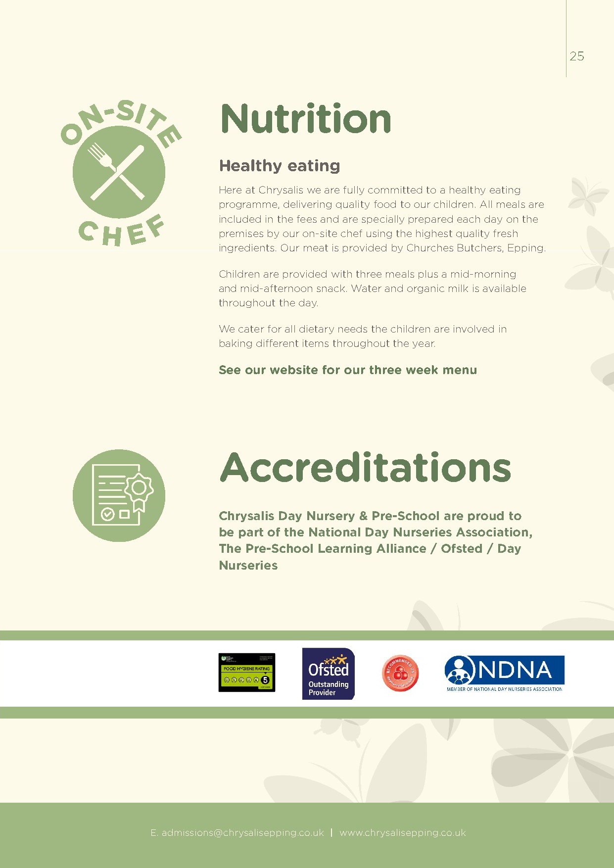 Chrysalis Epping prospectus, page 25 of 26